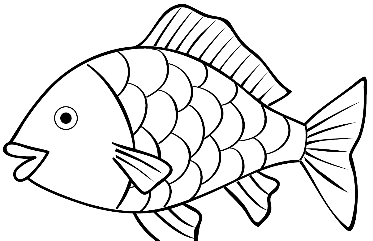 Mewarnai Gambar Ikan Sederhana - Gambar Ikan HD