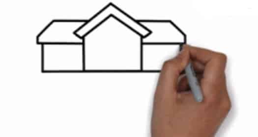Cara menggambar rumah